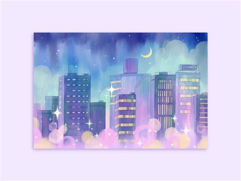 Anime Bg Art Print Watercolor Illustration 90s Anime Art Print ...