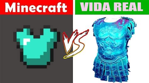 ARMADURA DE DIAMANTE SUPER PODEROSA NA VIDA REAL VS MINECRAFT