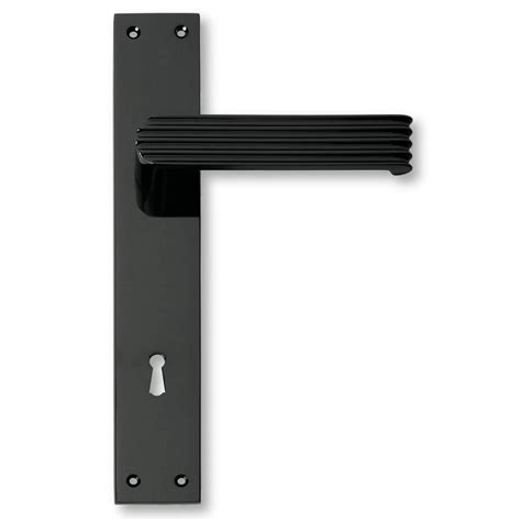 Door Handle Interior Back Plate Mat Black 1930 C02910 Italian Door Handles Villahus