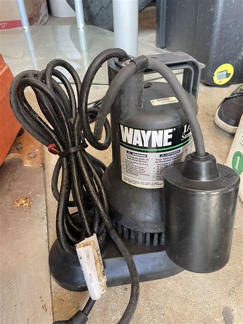 Wayne 13 Hp 3000 Gph 50 Gpm Sump Pump Submersible Thermoplastic Basement Wst33 Ebay