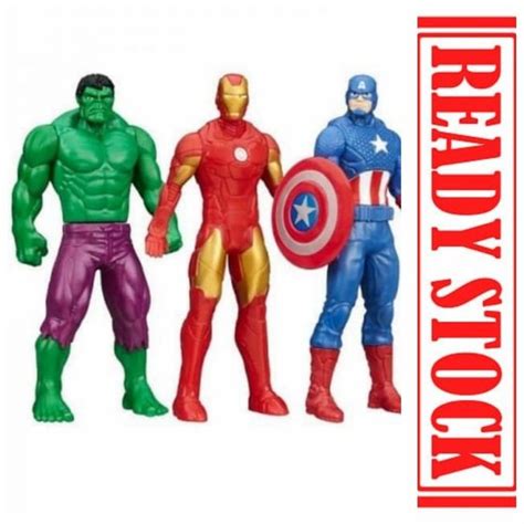 Jual Hasbro Action Figure Hulk Spiderman Captain America Iron Man