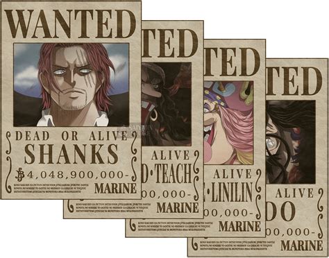 One Piece Wanted Posters Blackbeard