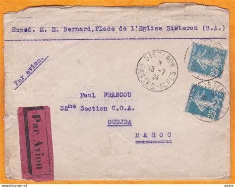 Autres non classés 1924 Enveloppe par avion précurseur ligne