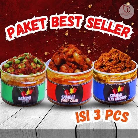 Jual PAKET SAMBEL EKONOMIS ISI 3 TERI MEDAN CUMI ASIN PETE