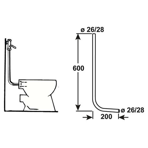 CORNAT Druckspülrohr 600 mm 200 mm Dm 26 28 mm T362205 hansemeister de