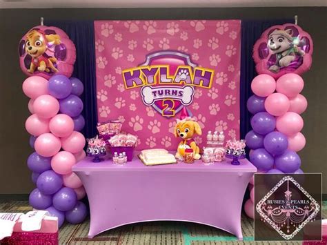 Backdrops Para Fiesta De Paw Patrol Para Niña Skye Birthday Party Paw