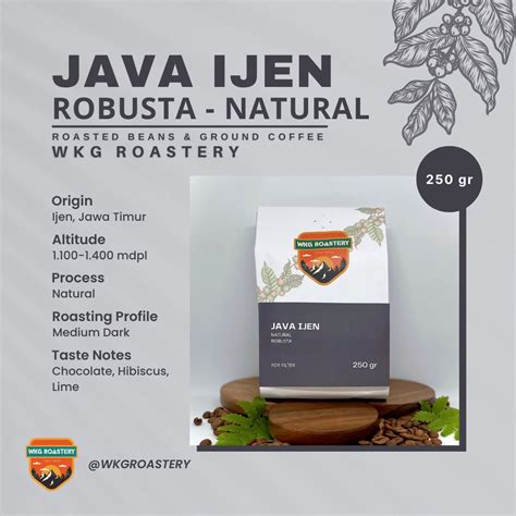 Jual Kopi Robusta Java Ijen Natural Gr Shopee Indonesia