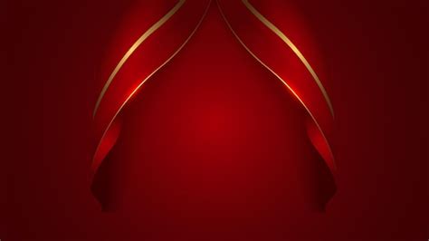 Premium Vector Red Background With Luxury Gold