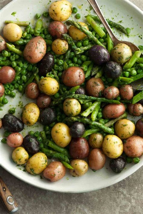 Lemon Dill Potatoes With Peas And Asparagus