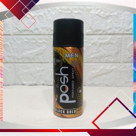 Posh Men Perfumed Body Spray Black Gold 150ml Toko Sembako Murah