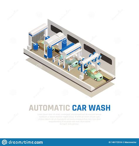 Concepto Isom Trico Del Servicio Del Carwash Ilustraci N Del Vector