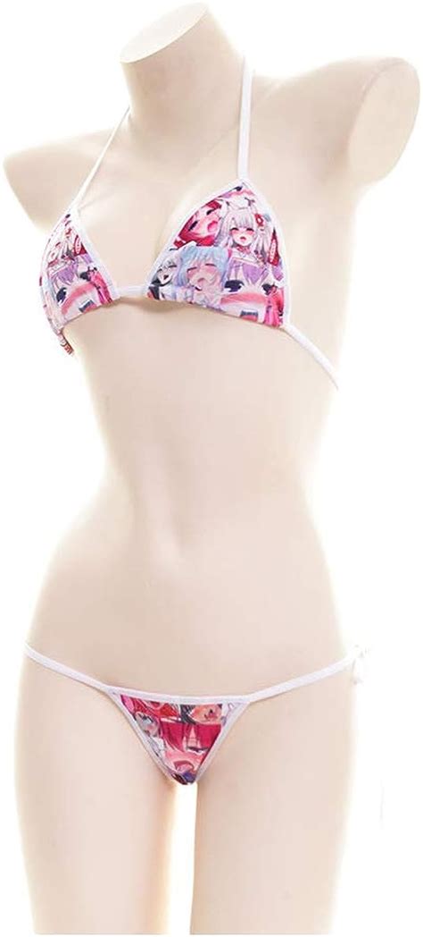 Amazon Cute Micro Bikini Japanese Anime Bra And Panty Set Cosplay