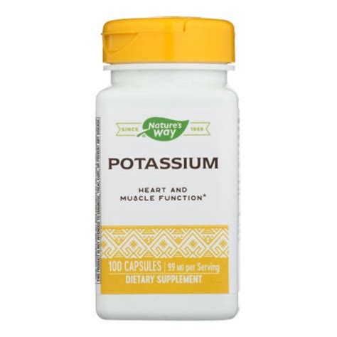 Nature S Way Potassium 100 Capsules 1 Pack 100capsules Kroger