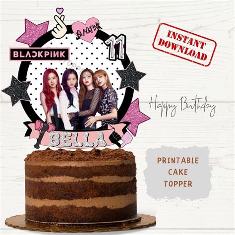 Digital Blackpink Themed Cake Topper Blackpink Themed Digital Printable