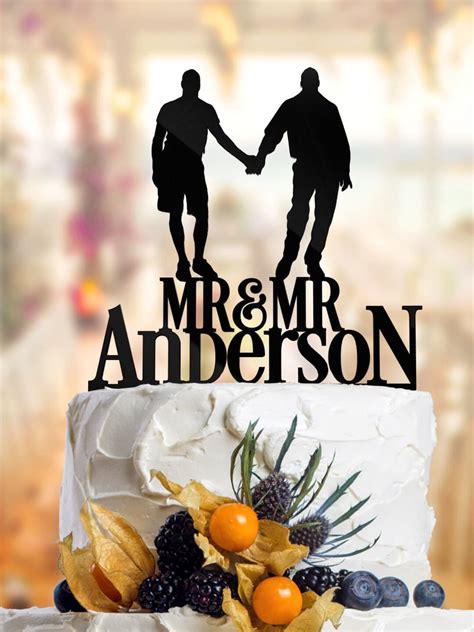 Gay Wedding Cake Topper Lgbt Wedding Same Sex Wedding Cake Topper Gay Cake Topper Mr And Mr