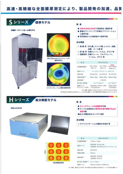 膜厚分布測定装置「fidica シリーズ」（jfeテクノリサーチ株式会社）のカタログ無料ダウンロード Apérza Catalog（アペル