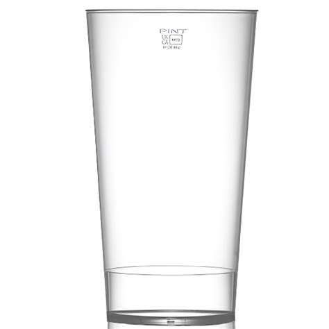 Clear Reusable Plastic Stacking Festival Pint Cup 568ml Polycarbonat — Dukes Valley