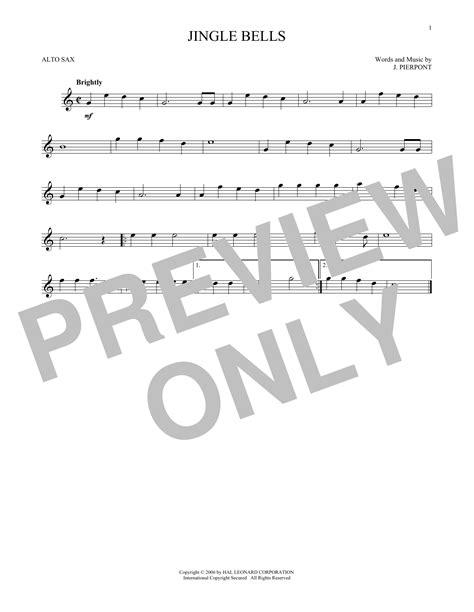 Download Jingle Bells On Saxophone Sheet Music Pictures Bell Sheet