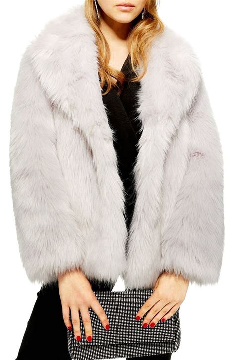 Topshop Camille Faux Fur Coat Nordstrom