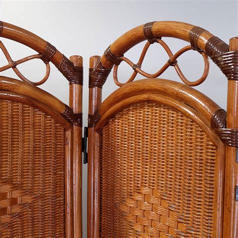 Vintage Rotan Room Divider Kamerscherm Bestaand Uit Panelen Verkocht