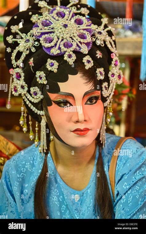 Chinese Opera Performer At The Vegetarian Festival In Bangkok Thailand