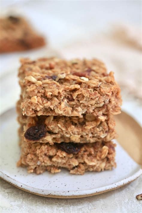 Healthy Oatmeal Breakfast Bars With Nut Butter Hummusapien