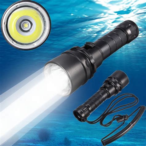 Original Cree Xm L Led Scuba Diving Flashlight Torch Underwater M