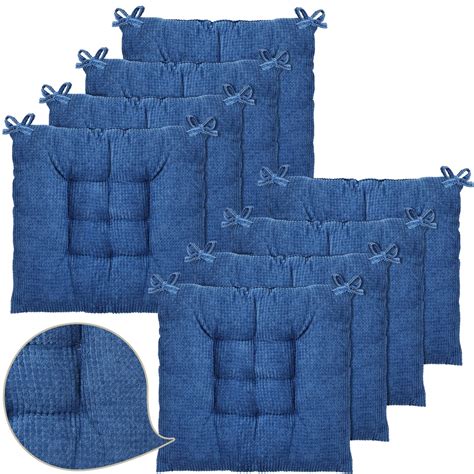 Barydat 8 Pack Corduroy Chair Cushions For Dining Chairs