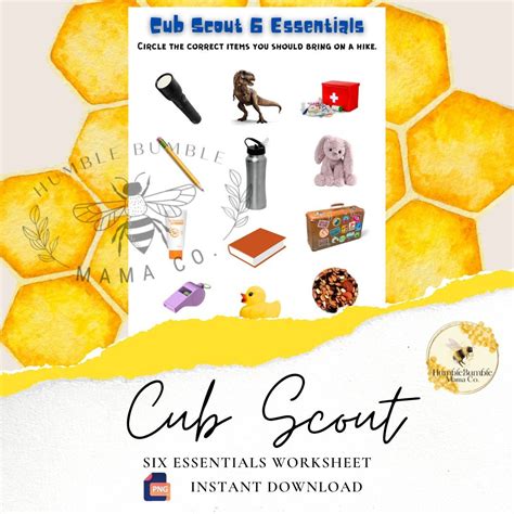 Cub Scout Essentials Seek Find Etsy