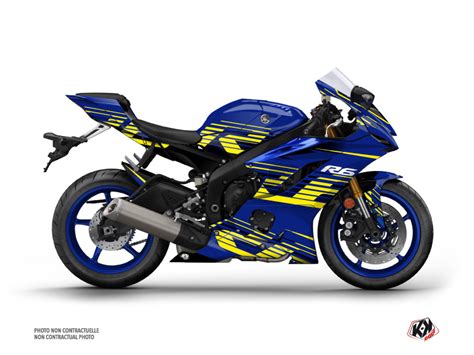 Yamaha R Street Bike Flow Graphic Kit Yellow Kutvek