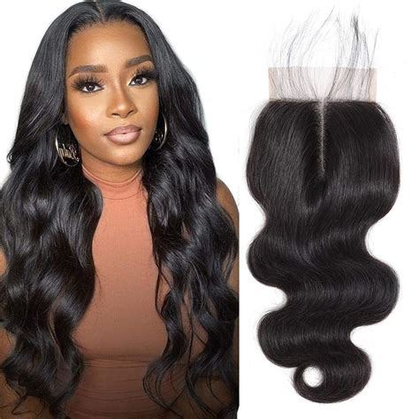 Boby Wave 4x4 Middle T Part Lace Closure New Brazilian 12a