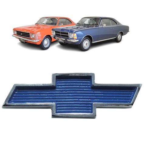 Emblema Grade Dianteira Gravata Opala 1973 À 1977 Azul CRM Peças e