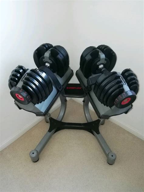 Bowflex 21kg adjustable dumbbells weights with stand | in Carntyne ...