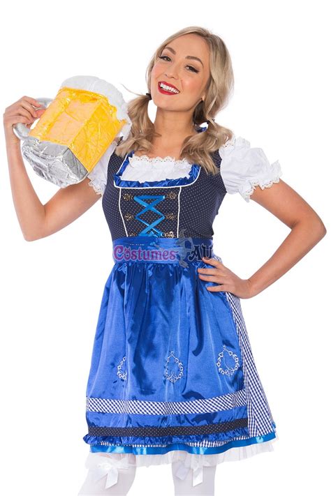 Ladies Beer Maid Oktoberfest Bavarian Wench German Heidi Fancy Dress Costume