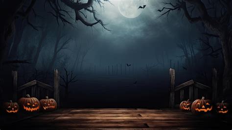 Premium Photo | Halloween background with creepy dark scenery