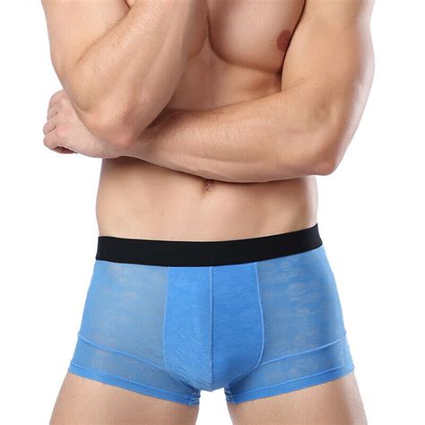 Sexy Durchsichtige Boxershorts F R Herren Durchsichtig Netz Etui