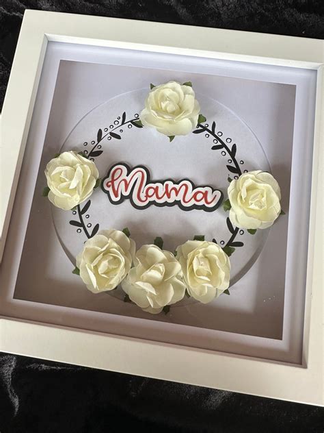 Personalized Gift 20x20 Mama With Eternal Roses Shadow 3D Box Gift For