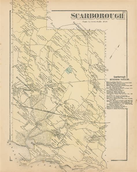 SCARBOROUGH, Maine 1871 Map, Replica or Genuine ORIGINAL