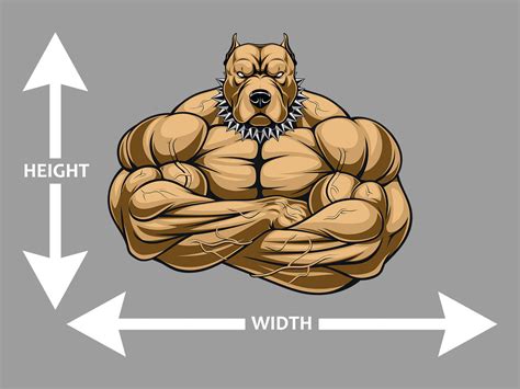 Angry Dog Bodybuilder Wall Art Decal Lets Print Big