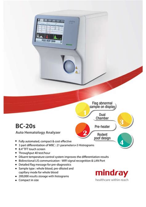 Mindray Fully Automatic Blood Cell Counter Machine Model Name Number