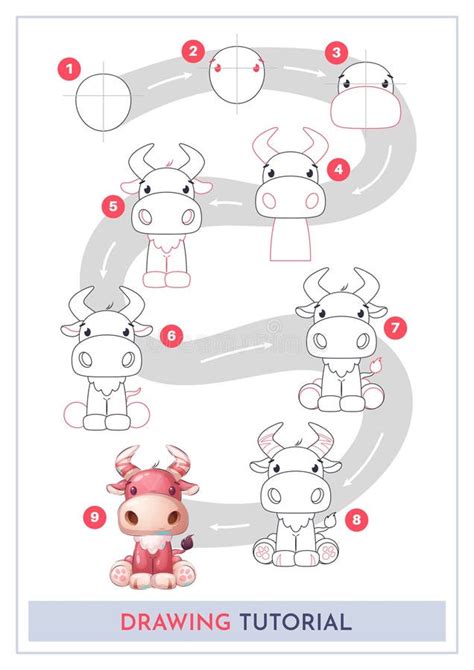 How To Draw A Bull Step By Step Drawing Tutorial Draw Guide Simple