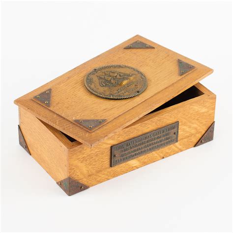 Uss Constitution Wooden Box Rr Auction