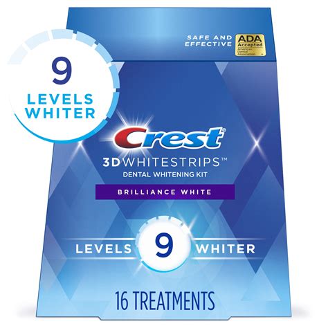 Crest 3D Whitestrips Brilliance White Teeth Whitening Kit, 32 Strips ...