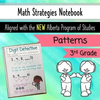 Math Patterns Unit Grade Alberta Interactive Math Notebook