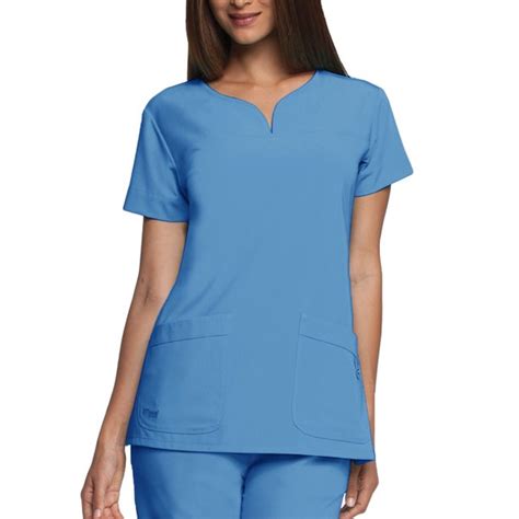 Greys Anatomy Greys Anatomy Signature 2 Pocket Notch Neck Top Scrub Top