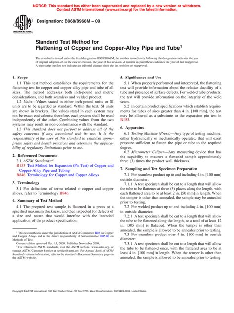 Astm B B M Standard Test Method For Flattening Of Copper And