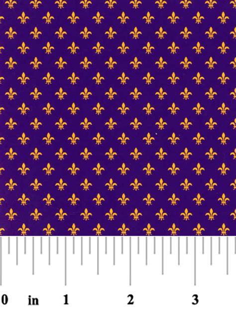 Purple and Gold Fleur De Lis Fabric| Fleur De Lis Pattern Fabric