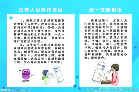 核酸采样流程 统一用语设计图psd分层素材psd分层素材设计图库昵图网