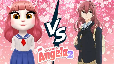 My Talking Angela 2 New Update Gameplay Shouko Nishimiya Vs My Talking Angela 2 Youtube