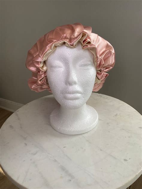 Satin Bonnet Pink Bonnet Silk Bonnet For Hair Sleep Bonnet Adjustable